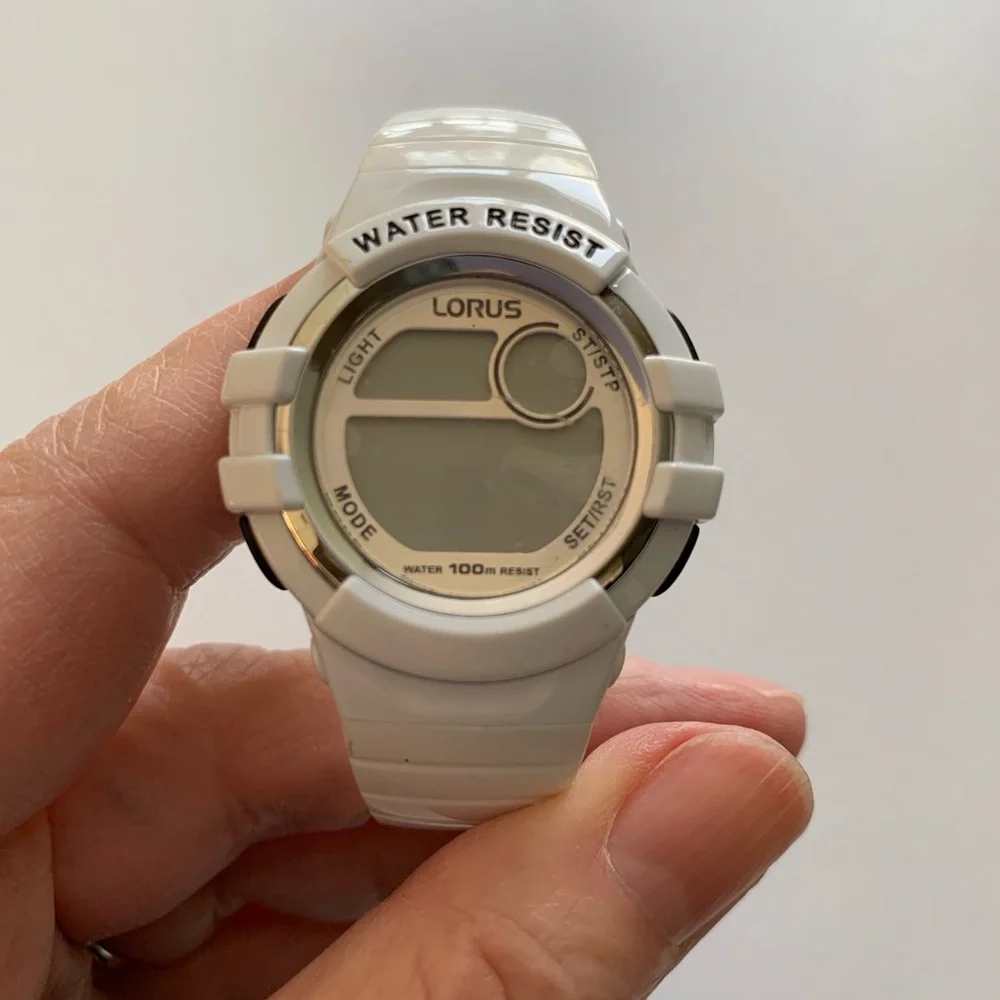 White Digital Sports Watch